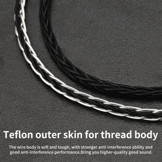 Xangsane Loose Wire XS-8Y Silver-plated Material 8-strand Weaving Headphone Cable DIY HiFi Unplugged Wire