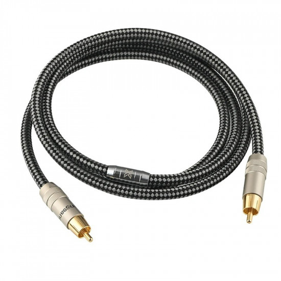6N OCC Silver Plated Digital Coaxial Audio Cable 75 Ω Subwoofer Cable Output SPDIF TV Power Amplifier 5.1 Audio DC 