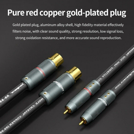 XS-5500 Frozen 6N Hifi OCC XLR To RCA Mixing Console Amplifier Audio Adapter Audio Connection Cable
