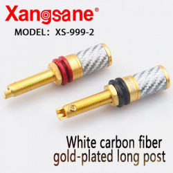 Xangsane Red Copper Gold-plated HIFi Terminal Block Hifi Speaker Binding Post Jack amplifier Banana Female Plug