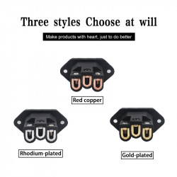 XS-J02 No Welding Power Supply Tailstock AC Power IEC Socket Copper Gold-plated/rhodium-plated HIFI Plug Socket
