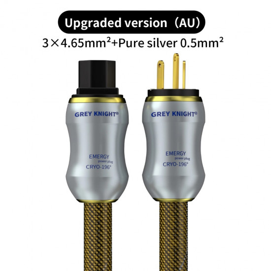 12AWG Single Crystal Copper 20AWG Pure Silver HiFi Power Cable AU/US/EU Audiophile Audio CD Amplifier