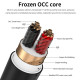 6N OCC Frozen Speaker Cable 2 * 5.26mm ² HiFi Amplifier Main Speaker Cable Connection Wire Gold-plated U-shaped Banana Plug 6N OCC Frozen Speaker Cable 2 * 5.26mm ² HiFi Amplifier Main Speaker Cable Connection Wire Gold-plated U-shaped Banana Plug