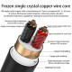 Frozen 6N Single Crystal Copper Speaker Wire Professional Grade Connection Wire 2x3.31mm² for Power Amplifiers and Speakers, Non-magnetic Plug Frozen 6N Single Crystal Copper Speaker Wire Professional Grade Connection Wire 2x3.31mm² for Power Amplifiers and Speakers, Non-magnetic Plug