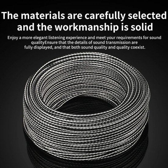 Xangsane Loose Wire XS-8Y Silver-plated Material 8-strand Weaving Headphone Cable DIY HiFi Unplugged Wire