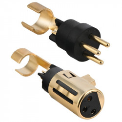 4Pcs HiFi Audio Adapter XLR Plug High-end Gold-plated Copper 3 Pin DIY Balance Connector