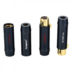 4Pcs DIY XLR Plug Adapter High-end Gold-plated Copper Balance Connector