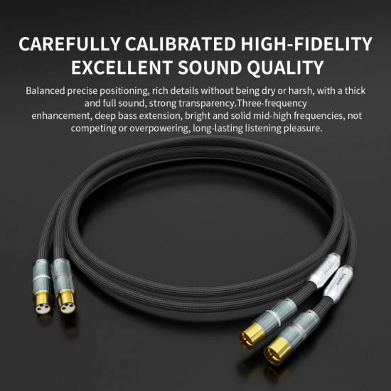 Xangsane XS-DY2XLR  Single Crystal Copper-Gold Coated Balanced Cable XLR for CD Amplifier Decoding XLR Audio Cable