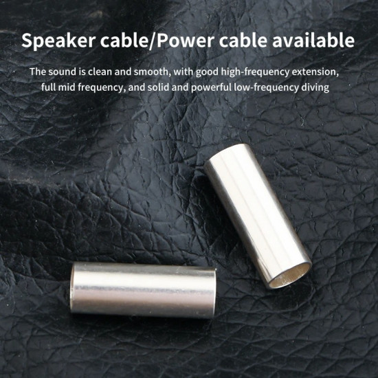 HiFi Pure Silver Wiring Protection Tube, Audio Cable Sleeve Sheath, Speaker Power Cable Damping Pressure Tube for Audiophile Equipment