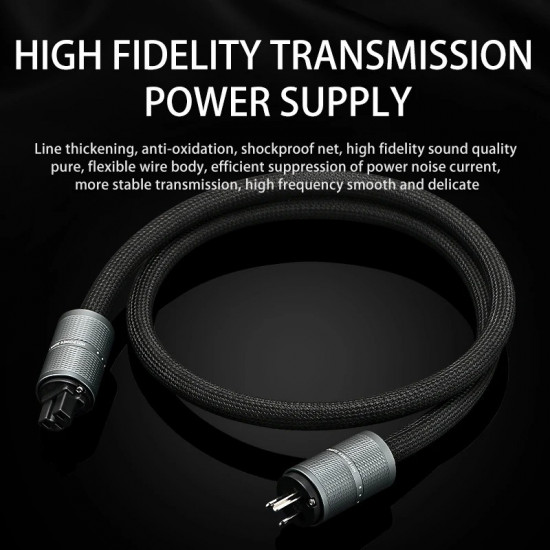 Xangsane Sterling Pure Silver Power Cord Pre-power Amplifier 6N Single Crystal Copper US Standard Power Cord Xangsane Sterling Pure Silver Power Cord Pre-power Amplifier 6N Single Crystal Copper US Standard Power Cord