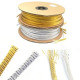 Gold Foil / Silver Foil Foil Audio Cable Net Shock-proof Interference Signal Speaker Wire Braided Sleeving Shock-absorbing Net Gold Foil / Silver Foil Foil Audio Cable Net Shock-proof Interference Signal Speaker Wire Braided Sleeving Shock-absorbing Net