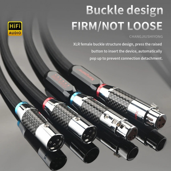 XS-9003Ag 6N Sterling Pure Silver Hifi Xlr Cable Amplifier CD Audio Cable Carbon Fiber Rhodium Plated Hifi XLR Plug XS-9003Ag 6N Sterling Pure Silver Hifi Xlr Cable Amplifier CD Audio Cable Carbon Fiber Rhodium Plated Hifi XLR Plug