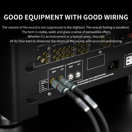 Xangsane XS-DY2XLR  Single Crystal Copper-Gold Coated Balanced Cable XLR for CD Amplifier Decoding XLR Audio Cable