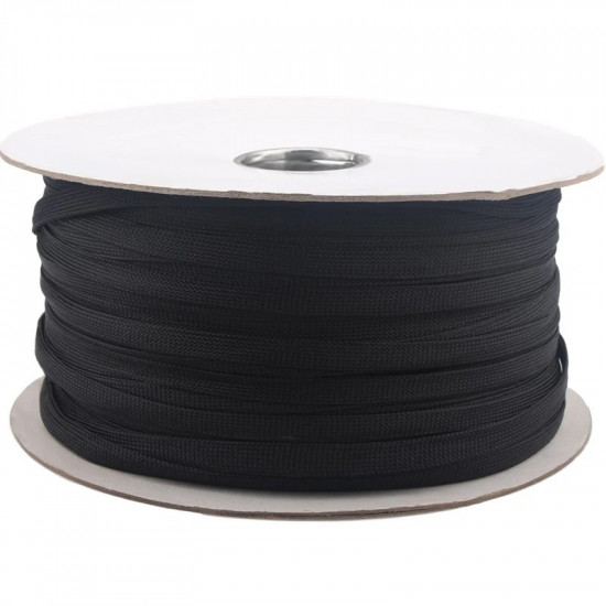 3mm/5mm/8mm/12mm/15mm/20mm Advanced Black Pure Cotton Shock Absorption Net Audio Hifi Signal Cable Power Cable Speaker Cable Net