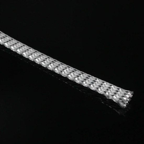Gold Foil / Silver Foil Foil Audio Cable Net Shock-proof Interference Signal Speaker Wire Braided Sleeving Shock-absorbing Net Gold Foil / Silver Foil Foil Audio Cable Net Shock-proof Interference Signal Speaker Wire Braided Sleeving Shock-absorbing Net