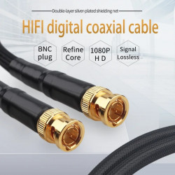 HiFi Pure Silver BNC Digital Coaxial Cable HD Video Radio Frequency SMA Audio