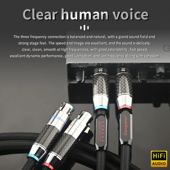 XS-9003Ag 6N Sterling Pure Silver Hifi Xlr Cable Amplifier CD Audio Cable Carbon Fiber Rhodium Plated Hifi XLR Plug XS-9003Ag 6N Sterling Pure Silver Hifi Xlr Cable Amplifier CD Audio Cable Carbon Fiber Rhodium Plated Hifi XLR Plug