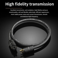 XS3300 6N OCC Power Cable 3 * 3.1mm ² HiFi Amplifier Front and Rear Stages High-power US/AU/EU Connection Line