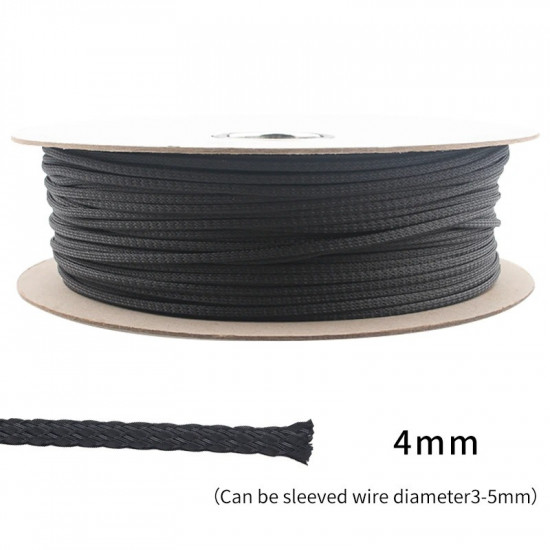 4/8/12/16mm Pure Black Shock Absorber Net HiFi Audio Signal Cable Speaker Cable Power Cable Coaxial Cable Shielding Net 4/8/12/16mm Pure Black Shock Absorber Net HiFi Audio Signal Cable Speaker Cable Power Cable Coaxial Cable Shielding Net