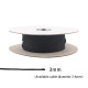 3mm/5mm/8mm/12mm/15mm/20mm Advanced Black Pure Cotton Shock Absorption Net Audio Hifi Signal Cable Power Cable Speaker Cable Net