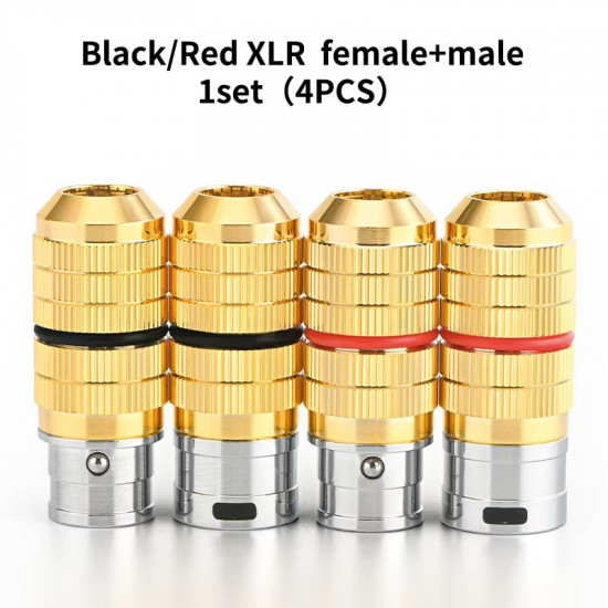 Brass Rhodium Plated Hifi XLR Plug for Balanced Cable Speaker Male and Female Microphone Microphone Cable