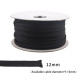 3mm/5mm/8mm/12mm/15mm/20mm Advanced Black Pure Cotton Shock Absorption Net Audio Hifi Signal Cable Power Cable Speaker Cable Net