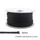 3mm/5mm/8mm/12mm/15mm/20mm Advanced Black Pure Cotton Shock Absorption Net Audio Hifi Signal Cable Power Cable Speaker Cable Net