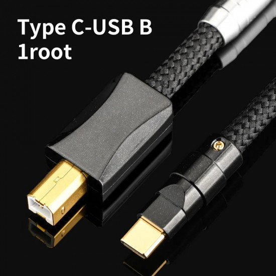 Xangsane Hifi USB OTG Cable USB A To B Type C 5N OCC Audio Cable Decoder DAC Sound Card A-B with Shielding