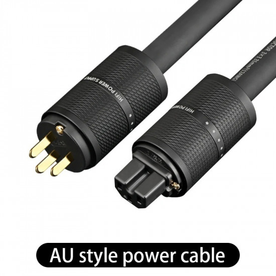 2m Audiophile Grade Power Cable – IEC/Kettle Connector For Krell HiFi Audio Amplifiers