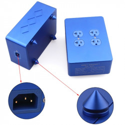 Audiophile HiFi Audio Power Filter Red Copper Purifier Gold Rhodium Plated Power Socket Outlet