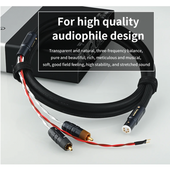 Xangsane XS-9003Ag 6N Pure Silver Core LP 5 Pin Vinyl Tonearm Cable Hifi Audio Rca Signal Amplifier CD Cable