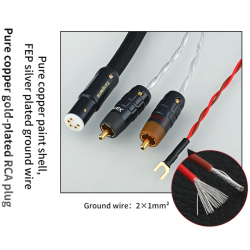 Xangsane XS-9003Ag 6N Pure Silver Core LP 5 Pin Vinyl Tonearm Cable Hifi Audio Rca Signal Amplifier CD Cable