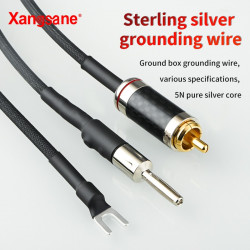 5N Pure Silver Ground Box Grounding Wire Black Glue CD Speaker Power Amplifier