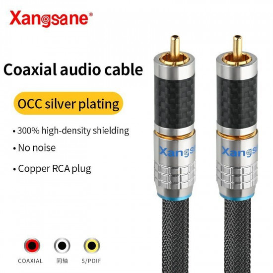 thumbnail image 2 of TODN HiFi Digital Coaxial Audio Cable - 75 Ohm SPDIF With Gold Plugs For Premium Sound (3ft) 2 of 10