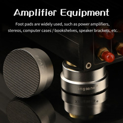 4pcs Solid Aluminum Alloy Audio Foot Pad Nail Machine Tripod Silicone Anti-skid Gasket Pat Speaker Shock Absorber