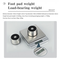  4 pcs Solid Aluminum Alloy Shockproof Foot Nails Foot Pad for Amplifier CD Player Speaker