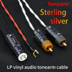 Xangsane XS-9003Ag 6N Pure Silver Core LP 5 Pin Vinyl Tonearm Cable Hifi Audio Rca Signal Amplifier CD Cable
