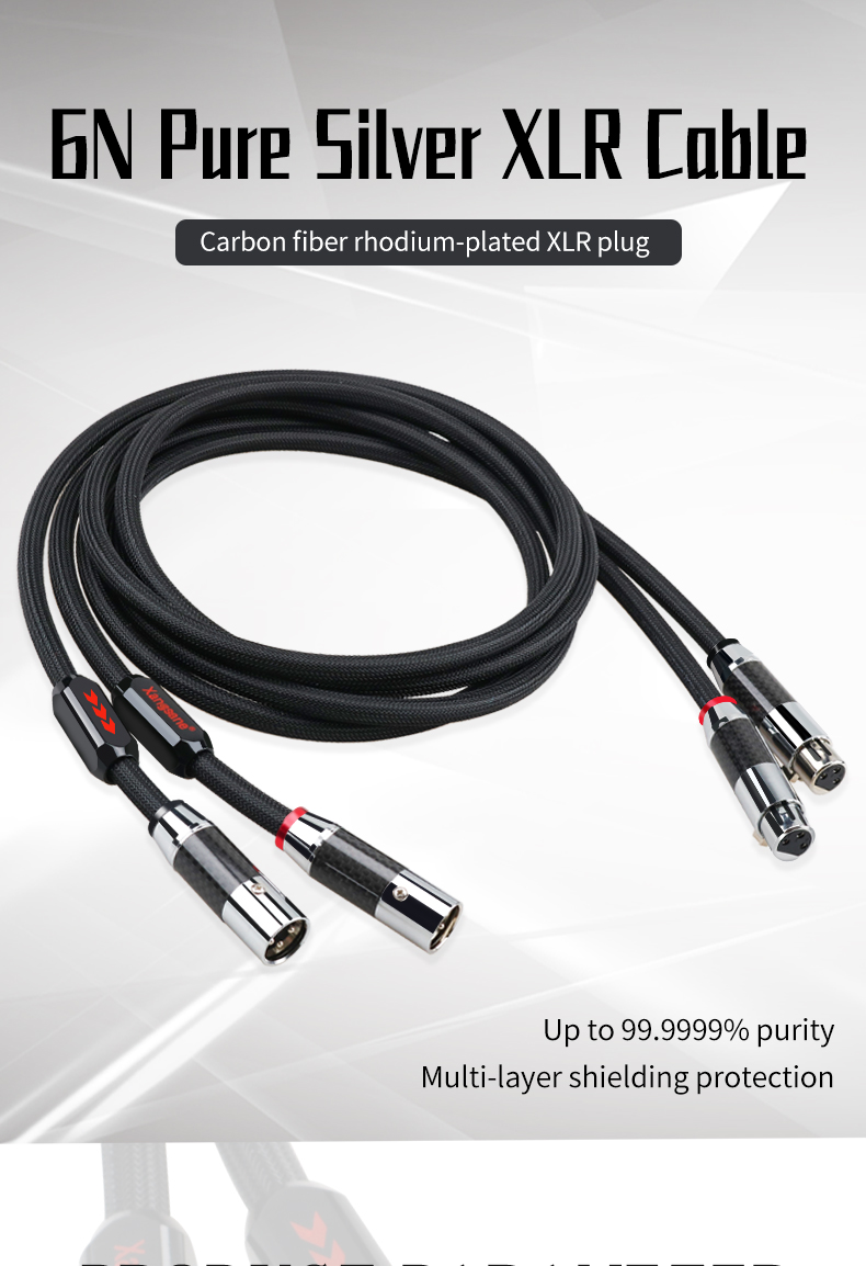 xangsane high 6N pure silver xlr audio cable microphone