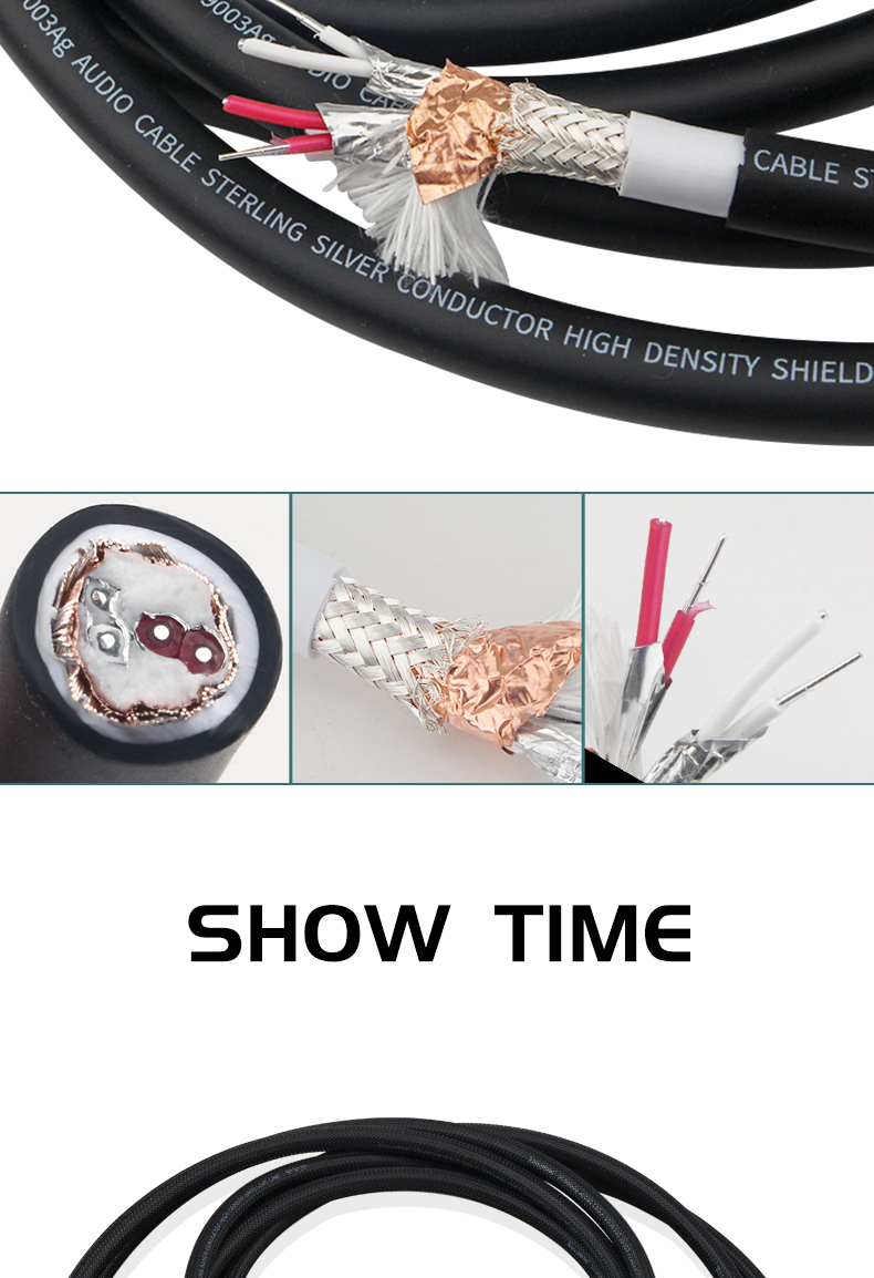 xangsane high 6N pure silver xlr audio cable microphone