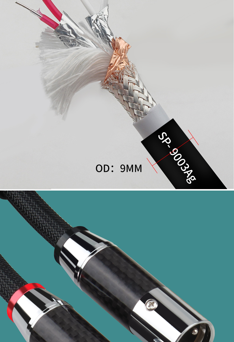 xangsane high 6N pure silver xlr audio cable microphone
