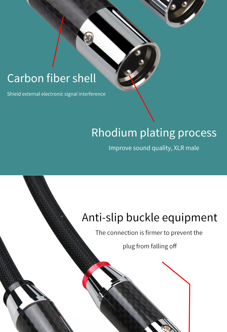 xangsane high 6N pure silver xlr audio cable microphone