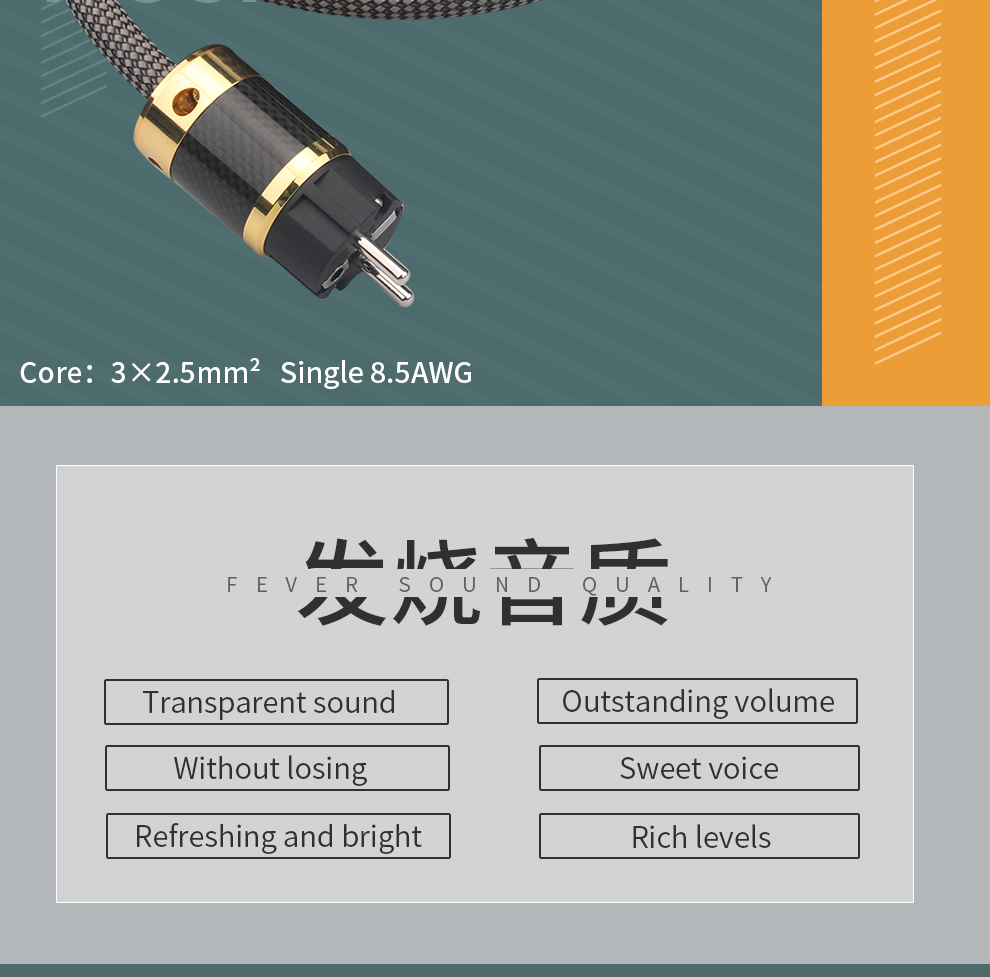 Xangsane-18M-6N-Pure-Silver-High-purity-Audio-Power-cable-Speaker-Cable-EUUS-Red-copper-rhodium-plated-platinum-power-plug-3256801621189287