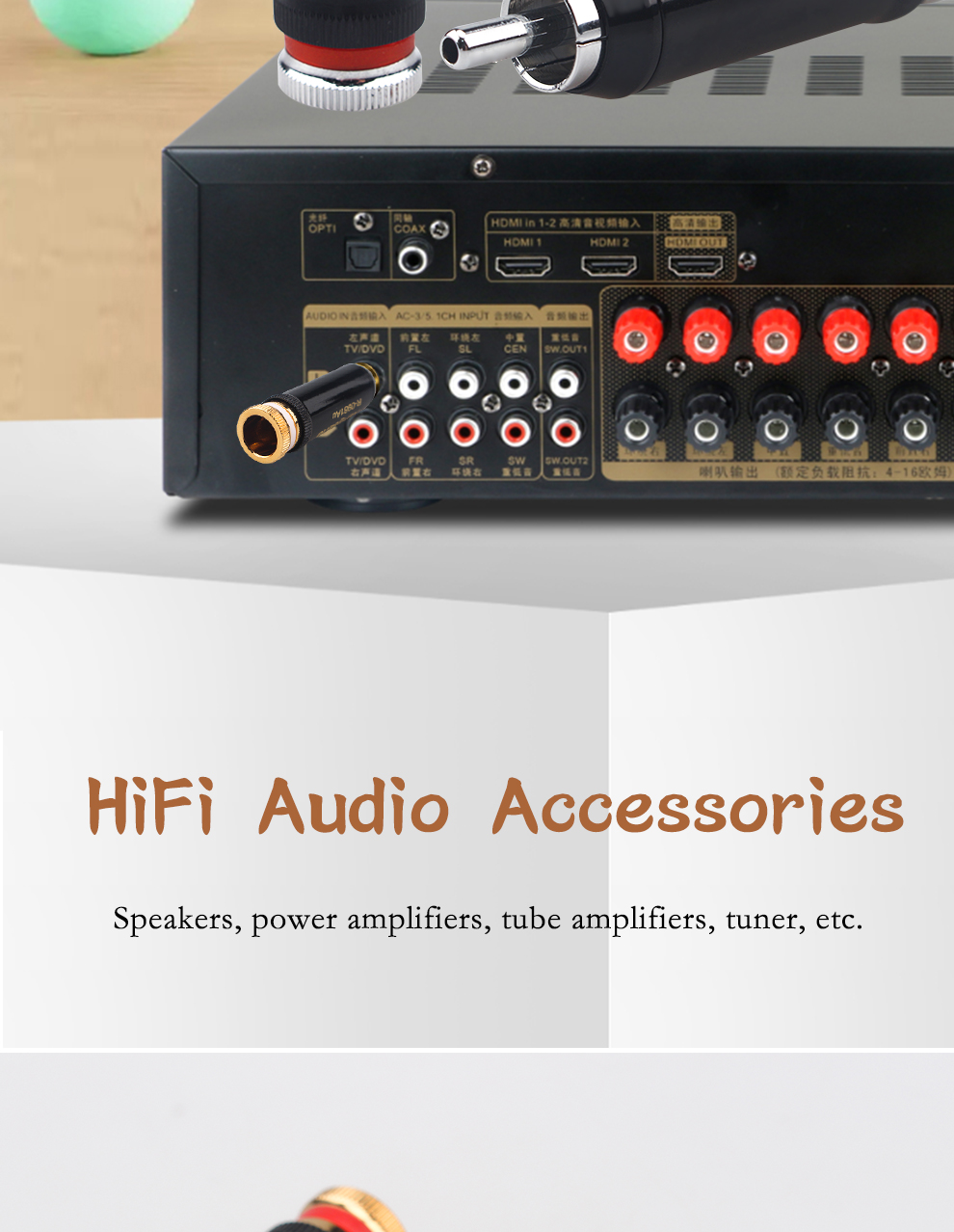Xangsane-4pcs-from-gold-platedrhodium-plated-self-locking-RCA-lotus-HiFi-audio-signal-cable-plug-fever-audio-DIY-accessories-2255800293021551