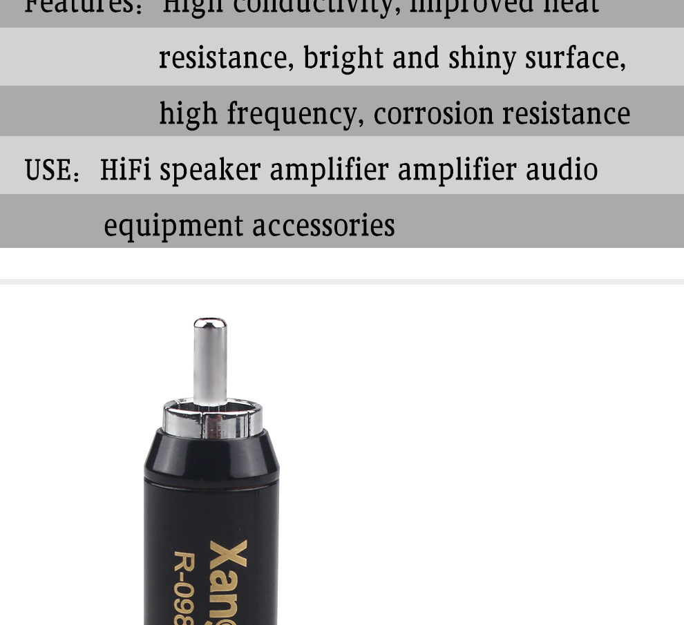 Xangsane-4pcs-from-gold-platedrhodium-plated-self-locking-RCA-lotus-HiFi-audio-signal-cable-plug-fever-audio-DIY-accessories-2255800293021551