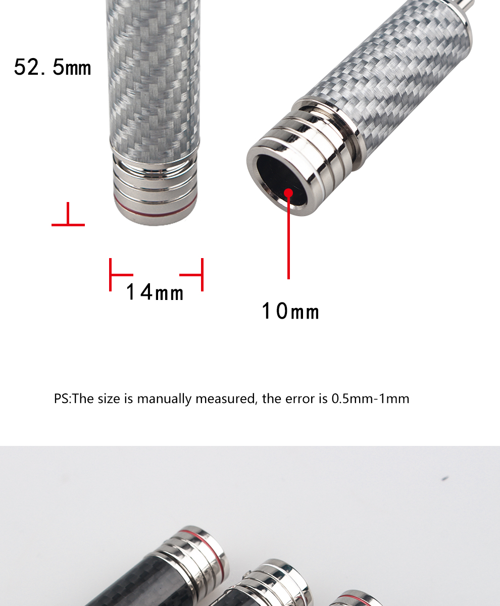 Xangsane-OEM-Brass-Copper-blackwhite-Rhodium-Plated-Hollow-Out-Design-Carbon-Fiber-RCA-Lotus-plug-Audio-signal-cable-plug-2255800297662250