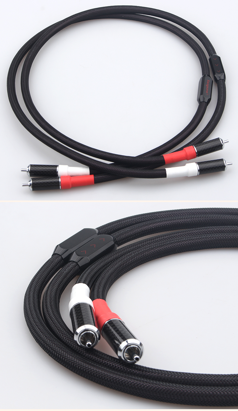 Xangsane-Rectangular4N-Sterling-Silver-Conductor-High-Density-Shielding-HIFI-Audio-Signal-carbon-fibre-rca-to-rca-cable-hifi-2251832862300462