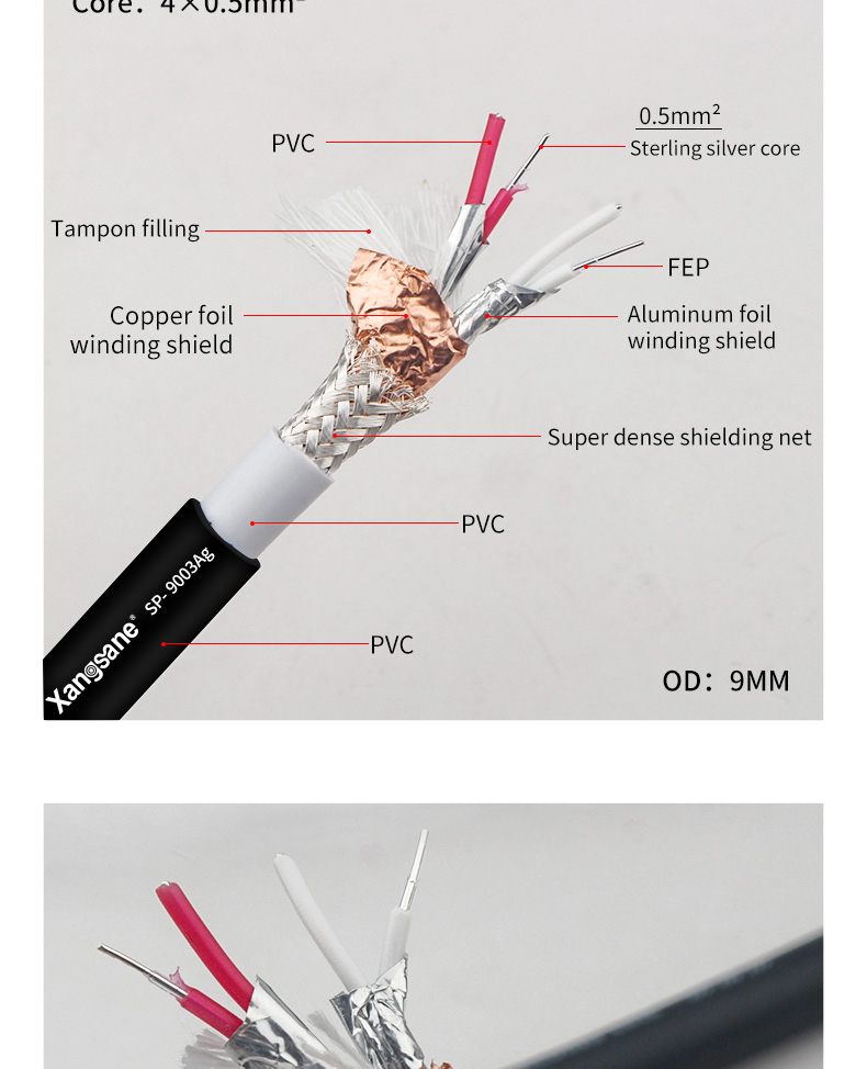 Xangsane-SP-9003Ag-hifi-four-core-6N-single-crystal-pure-silver-audio-signal-cable-XLR-balance-line-over-machine-line-3256802801741604