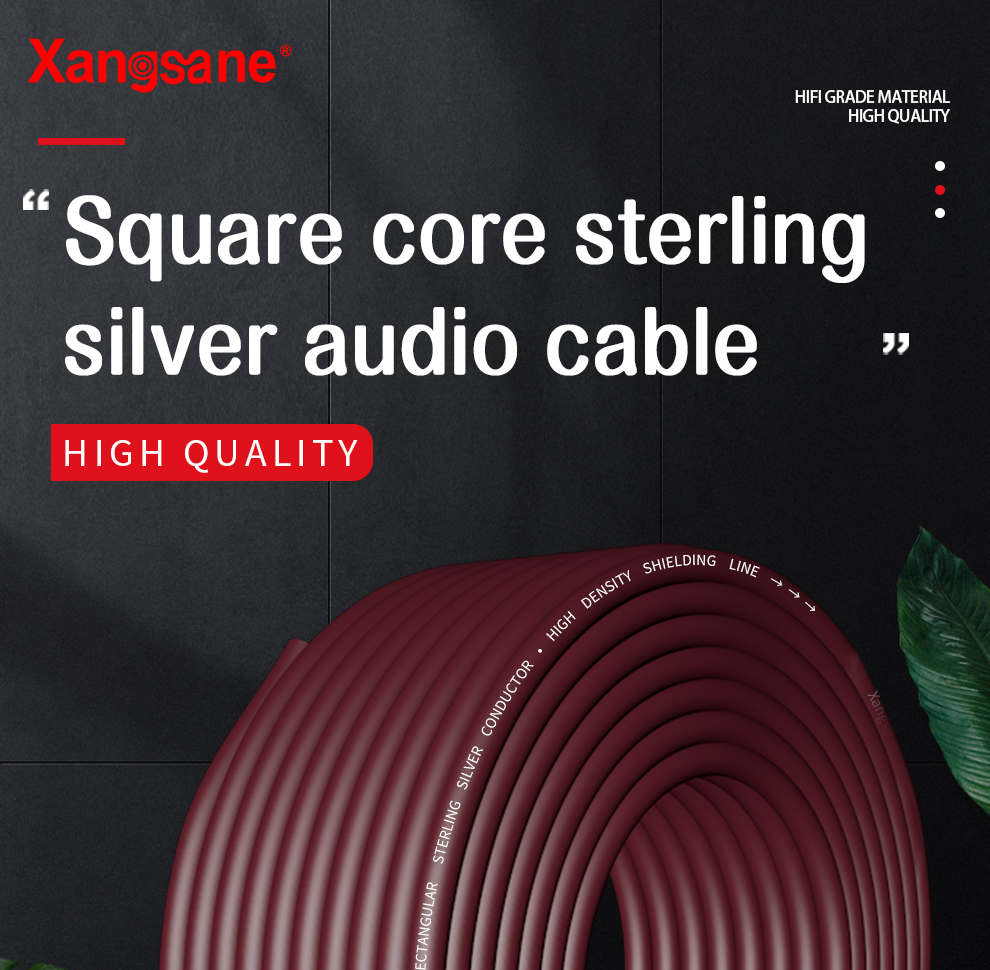 Xangsane-square-core-4N-pure-silver-conductor-high-density-shielded-HIFI-audio-signal-cable-RCA-connecting-cable-XLR-bulk-cable-2251832818970285